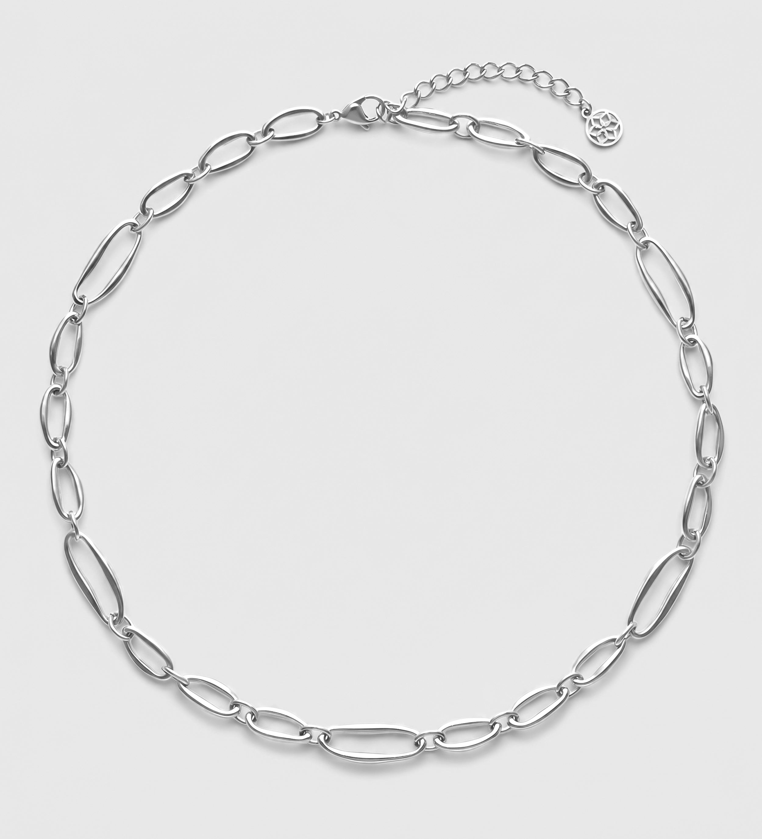 Bold Paperclip Link Necklace in Silver - Ash & Harry