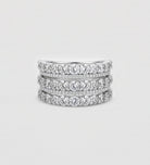 Brilliance Stack Ring in 925 Silver with High - Quality Simulated Diamonds - Ash & Harry