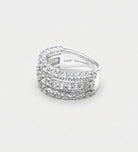 Brilliance Stack Ring in 925 Silver with High - Quality Simulated Diamonds - Ash & Harry