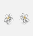 Canary Bloom Earrings in 925 Silver with High Quality Simulated White and Crafted Canary Diamonds - Ash & Harry