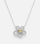 Canary Bloom Pendant in 925 Silver with High Quality Simulated White and Crafted Canary Diamond - Ash & Harry