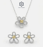 Canary Bloom Set in Silver - 2 Items - Ash & Harry
