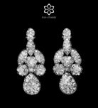 Celeste Drop Bridal Set in High Quality Simulated Diamonds Rhodium Plated - Ash & Harry
