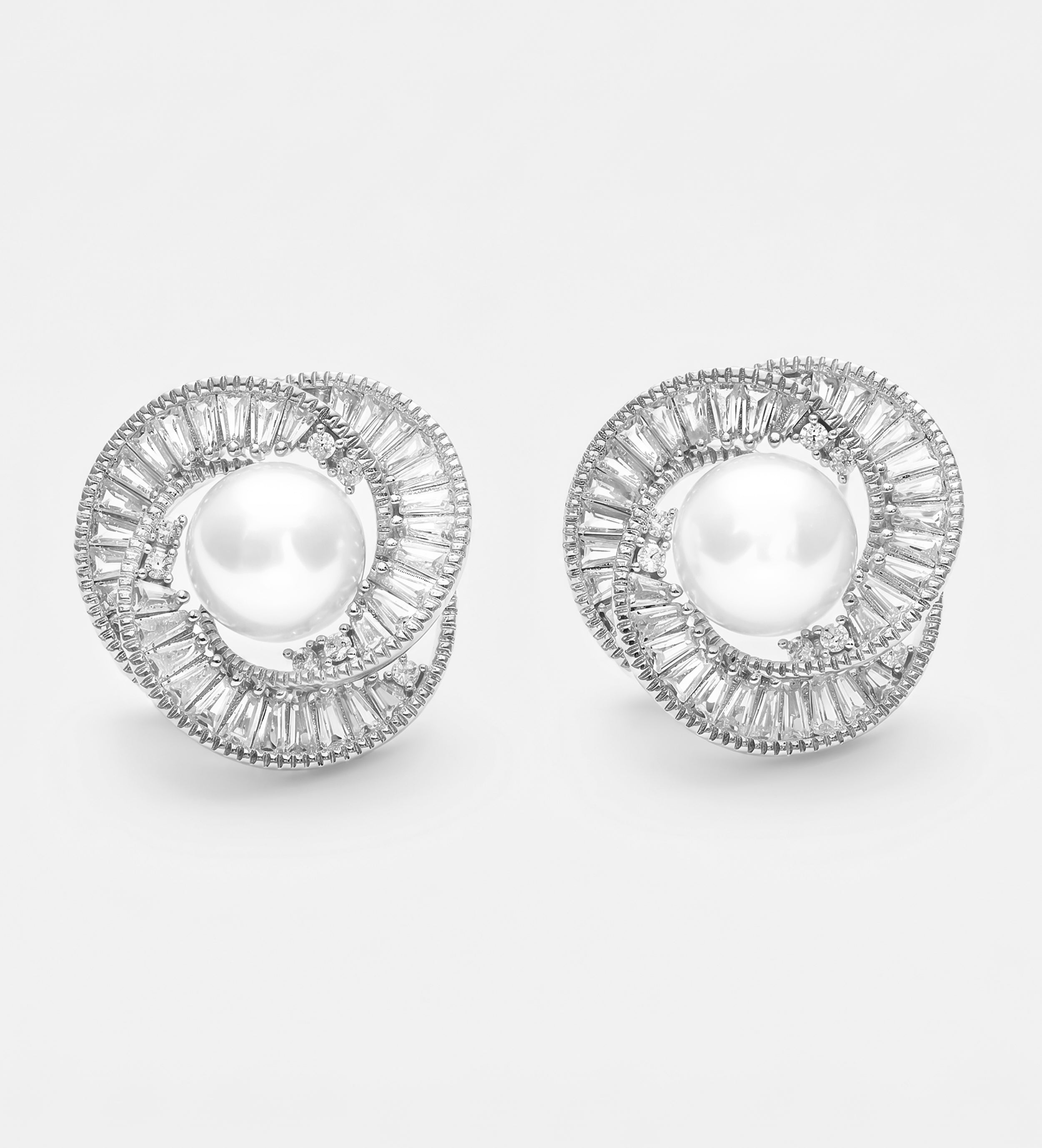 Celestial Pearl Studs With Pearl and Simulated Diamonds - Ash & Harry