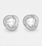 Celestial Pearl Studs With Pearl and Simulated Diamonds - Ash & Harry