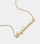 Classic Name Necklace With Lab Diamond in 18K Gold Plating on 925 Silver - Ash & Harry