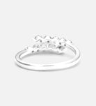 Crossover Radiance Ring in 925 Silver with High - Quality White Simulated Diamonds - Ash & Harry
