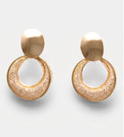 Crushed Ice Halo Drop Earrings in Gold - Ash & Harry