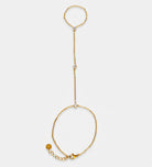 Crystal Link Hand Chain in Gold With High Quality Simulated Diamonds - Ash & Harry