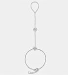Daisy Link Hand Chain in Silver With High Quality Simulated Diamonds - Ash & Harry