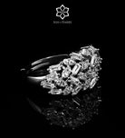 Danya Pure White Luxury Bridal Set in High Quality Simulated Diamonds Rhodium Plated - Ash & Harry