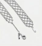 Diamond Mesh Italian Bracelet in Rhodium Plating on 925 Silver - Ash & Harry