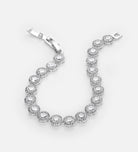 Disc Halo Tennis Bracelet With High Quality Simulated Diamonds - Ash & Harry