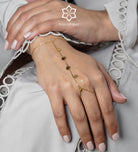 Disc Trail Hand Chain in Gold - Ash & Harry