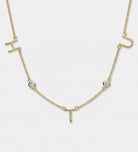 Eden Initial Necklace With .3CT Round Lab Diamond in 18K Gold Plating on 925 Silver - Ash & Harry