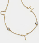 Eden Initial Necklace With .3CT Round Lab Diamond in 18K Gold Plating on 925 Silver - Ash & Harry