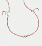 Eden Initial Necklace With Lab Diamond in 18K Rose Gold Plating on 925 Silver - Ash & Harry