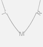 Eden Initial Necklace in Rhodium Plating on 925 Silver - Ash & Harry