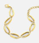 Ellipse Link Bracelet in Gold - Ash & Harry