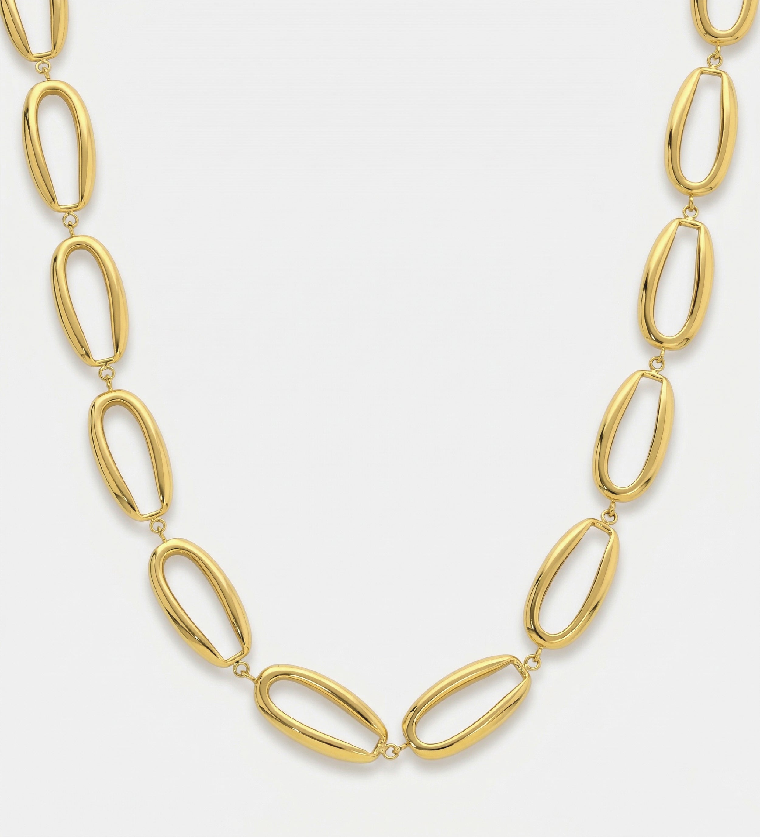 Ellipse Link Chain in Gold - Ash & Harry