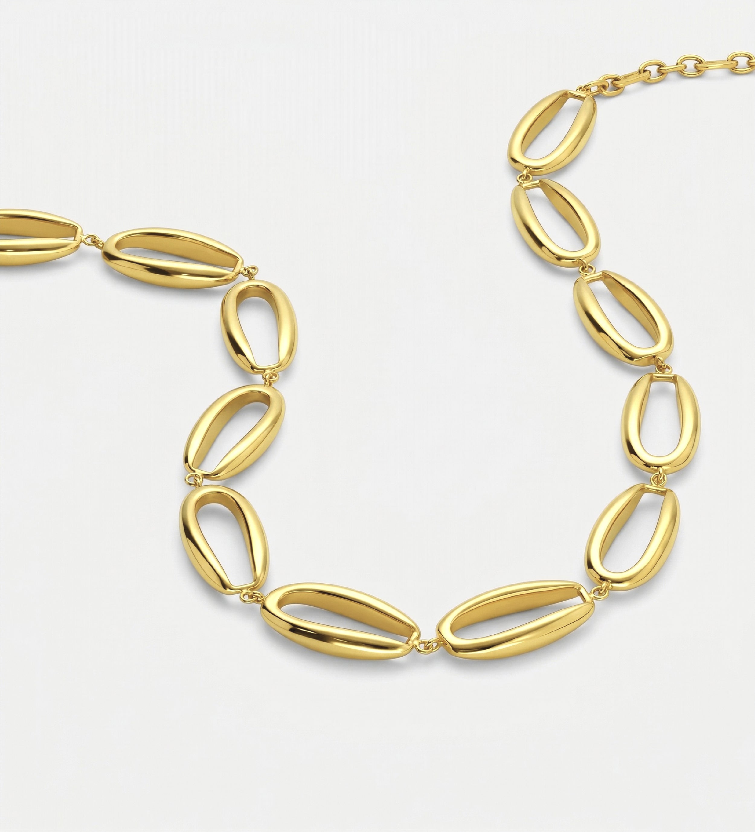 Ellipse Link Chain in Gold - Ash & Harry