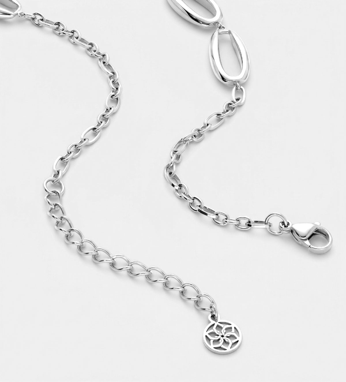 Ellipse Link Chain in Silver - Ash & Harry