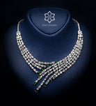 Estelle Green Luxury Bridal Full Set in High Quality Simulated Diamonds Rhodium Plated - Ash & Harry