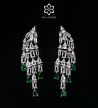 Estelle Green Luxury Bridal Full Set in High Quality Simulated Diamonds Rhodium Plated - Ash & Harry