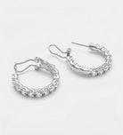 Eternal Radiance Inside out Tennis Hoops in 925 Silver with 4MM High Quality Simulated Diamond - Ash & Harry