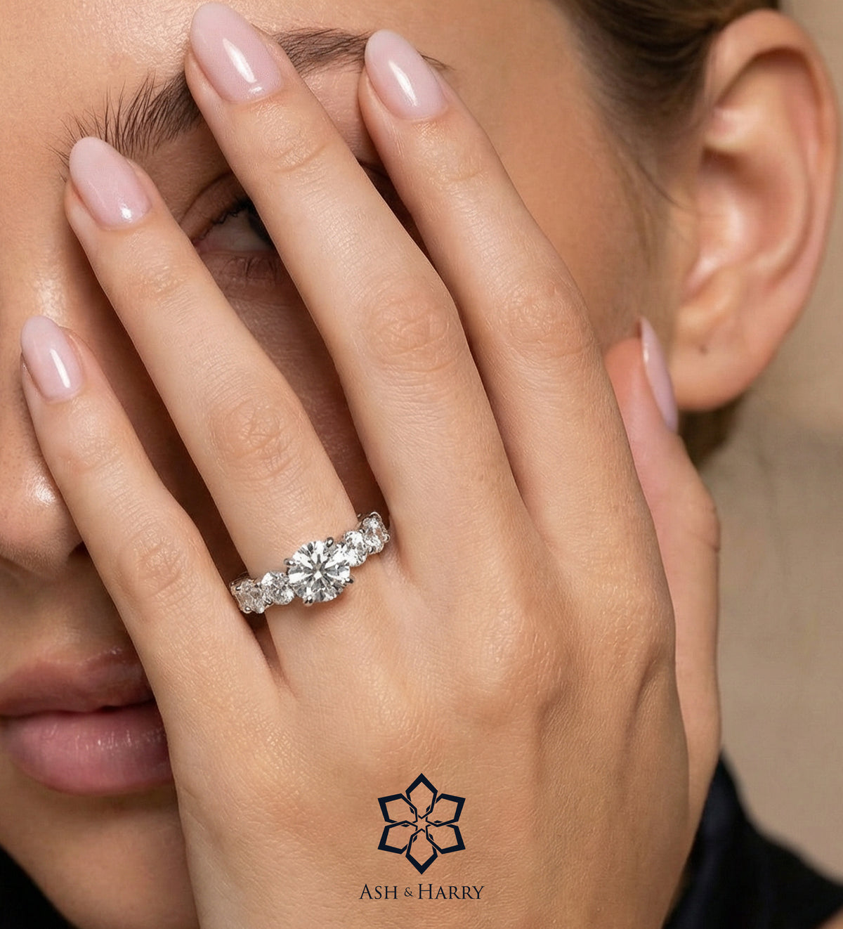 Eternal Solitaire Ring in 925 Silver with High Quality Simulated Diamonds - Ash & Harry