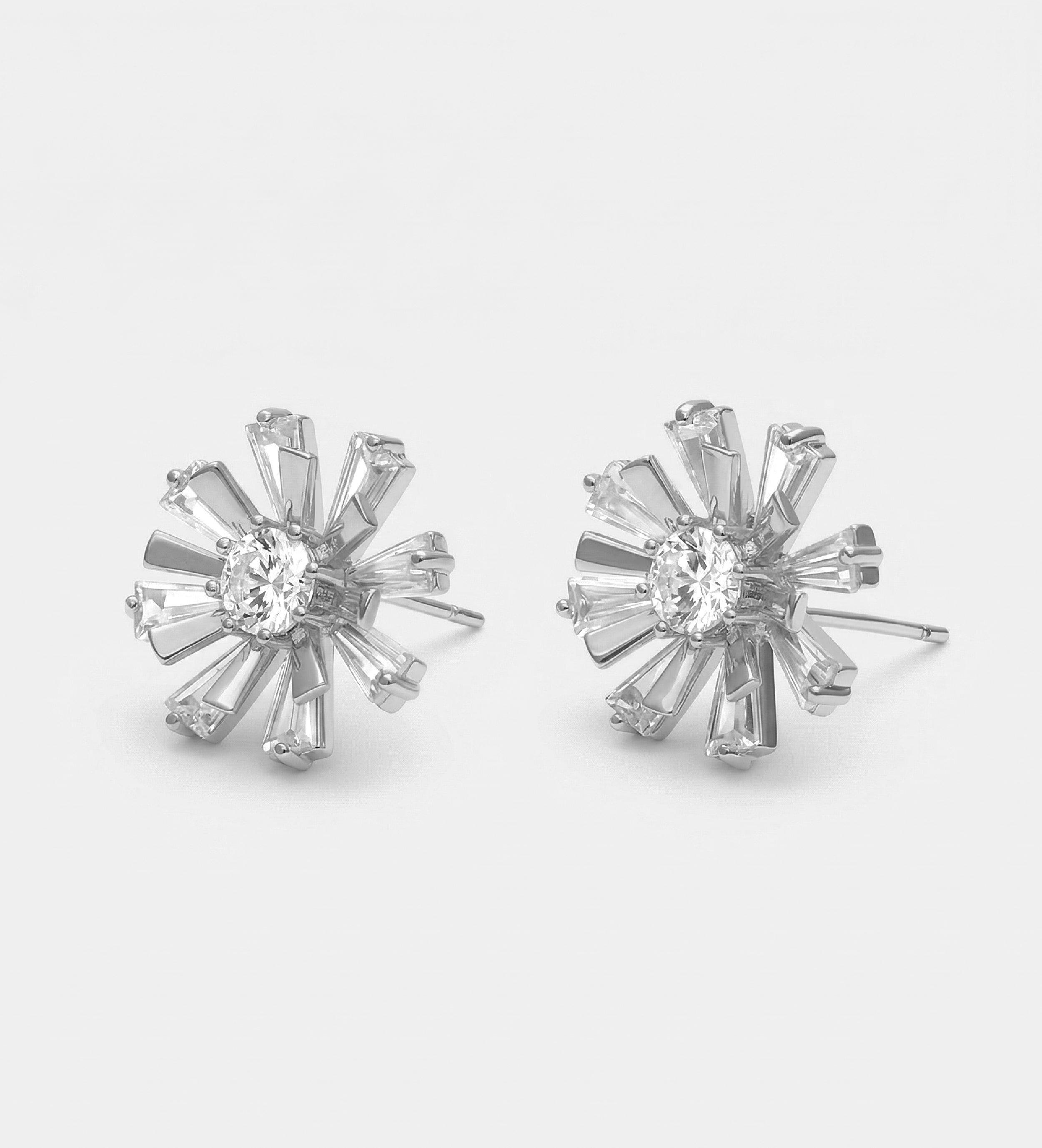 Fireworks Studs With High Quality Simulated Diamonds - Ash & Harry