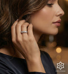 Five Star Row Ring in 925 Silver with High Quality Simulated Diamonds - Ash & Harry