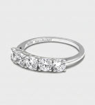 Five Star Row Ring in 925 Silver with High Quality Simulated Diamonds - Ash & Harry