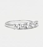 Five Star Row Ring in 925 Silver with High Quality Simulated Diamonds - Ash & Harry