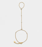 Fleur Link Hand Chain in Gold With High Quality Simulated Diamonds - Ash & Harry