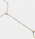 Fleur Link Hand Chain in Gold With High Quality Simulated Diamonds - Ash & Harry