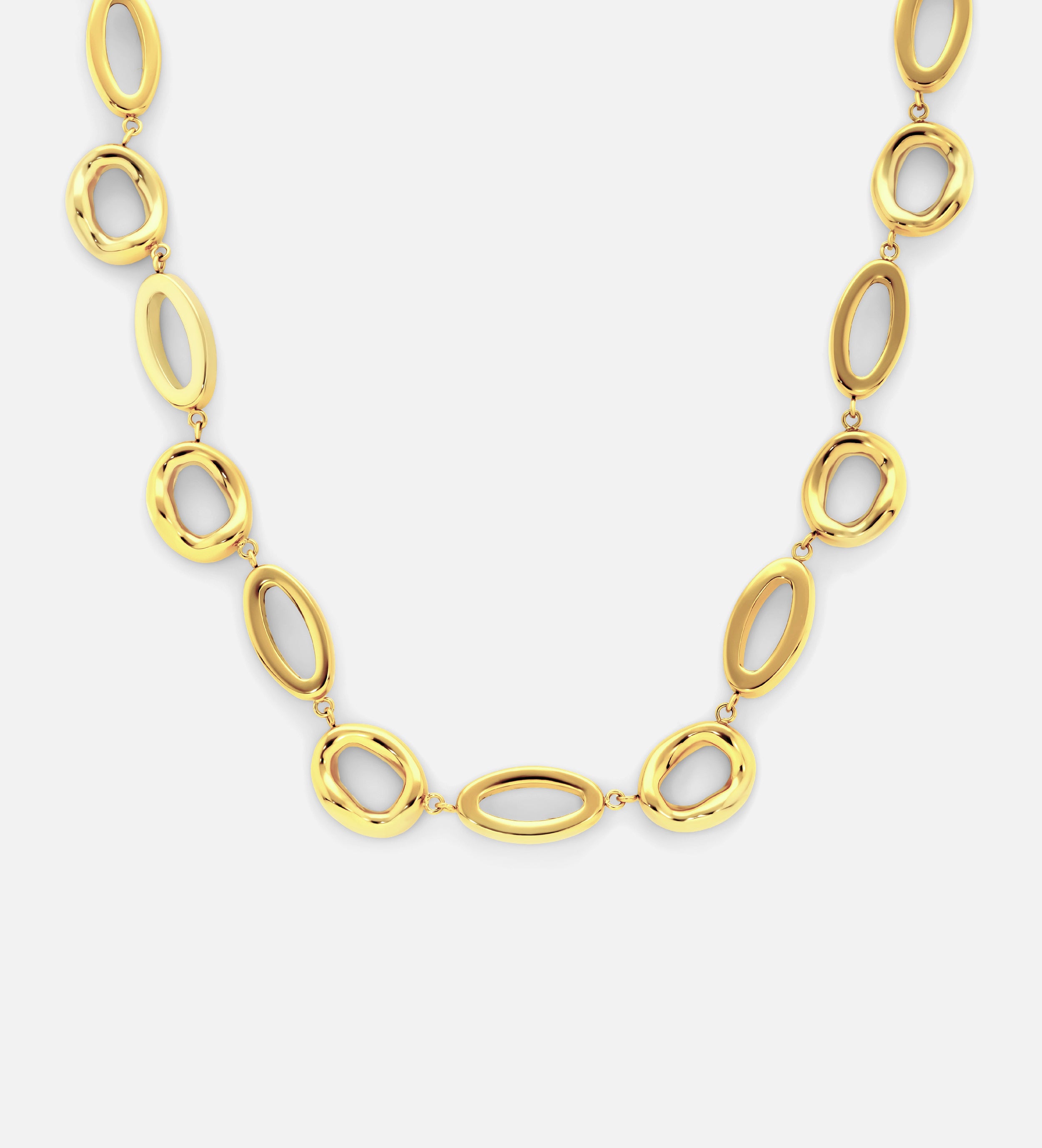 Fluid Pebble Necklace in Gold - Ash & Harry