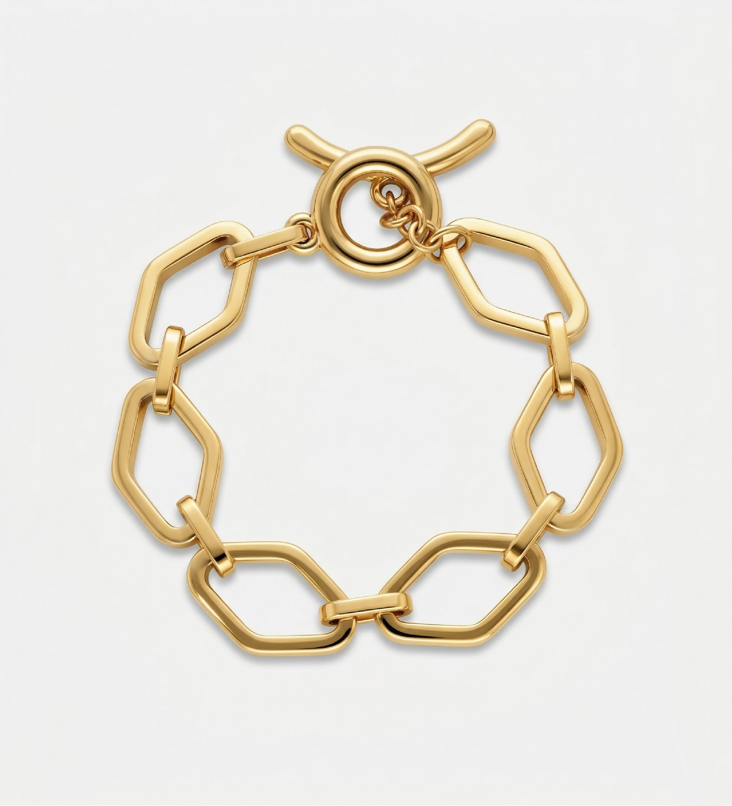 Geo Toggle Bracelet in Gold - Ash & Harry