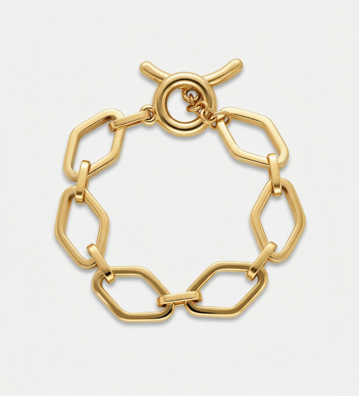 Geo Toggle Bracelet in Gold - Ash & Harry