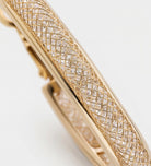 Gilded Mesh Hoops With High Quality Simulated Emerald and Diamonds - Ash & Harry