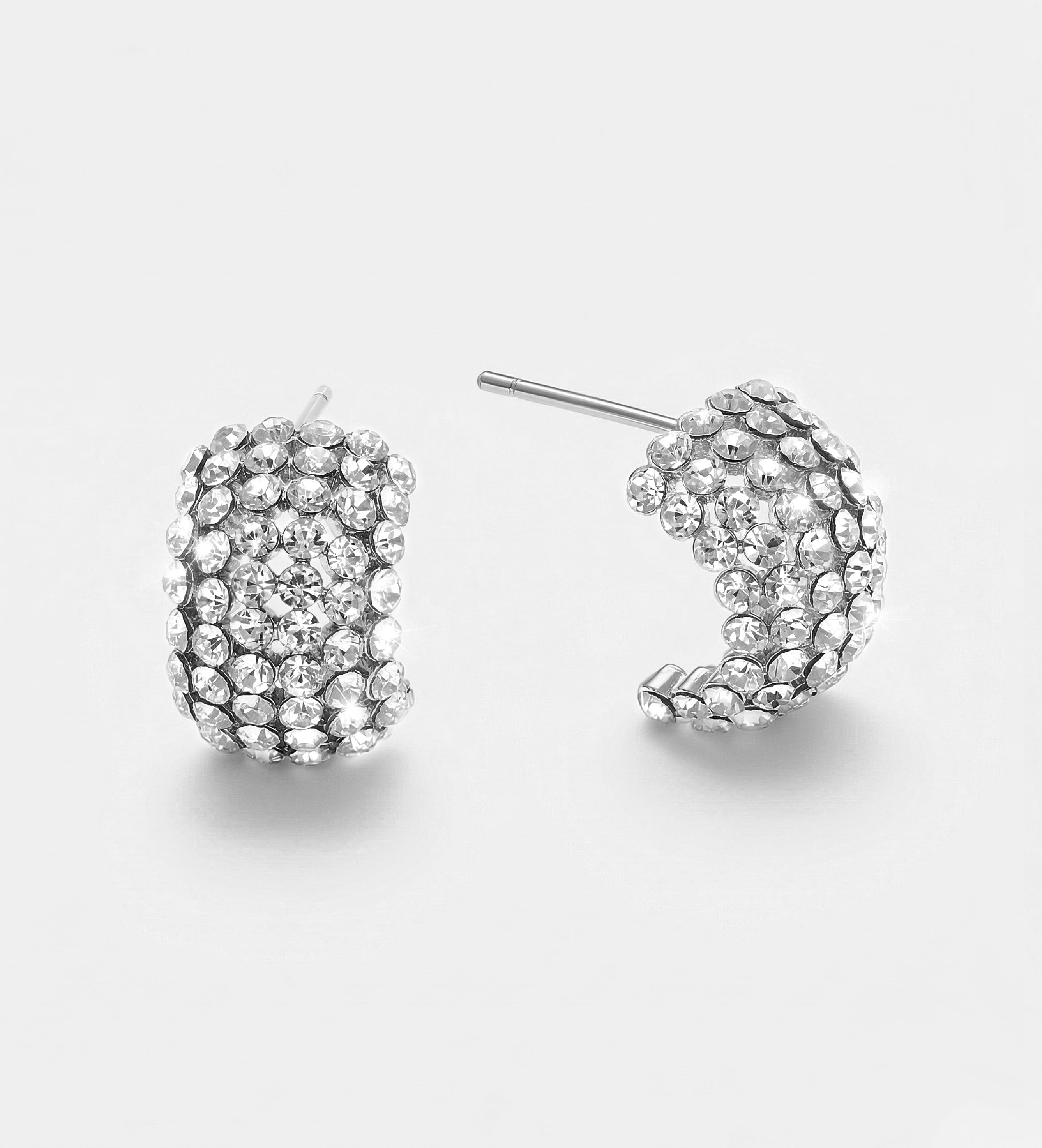 Glitter Dome Studs With High Quality Simulated Diamonds - Ash & Harry