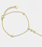 Glow Drop Hand Chain in Gold - Ash & Harry