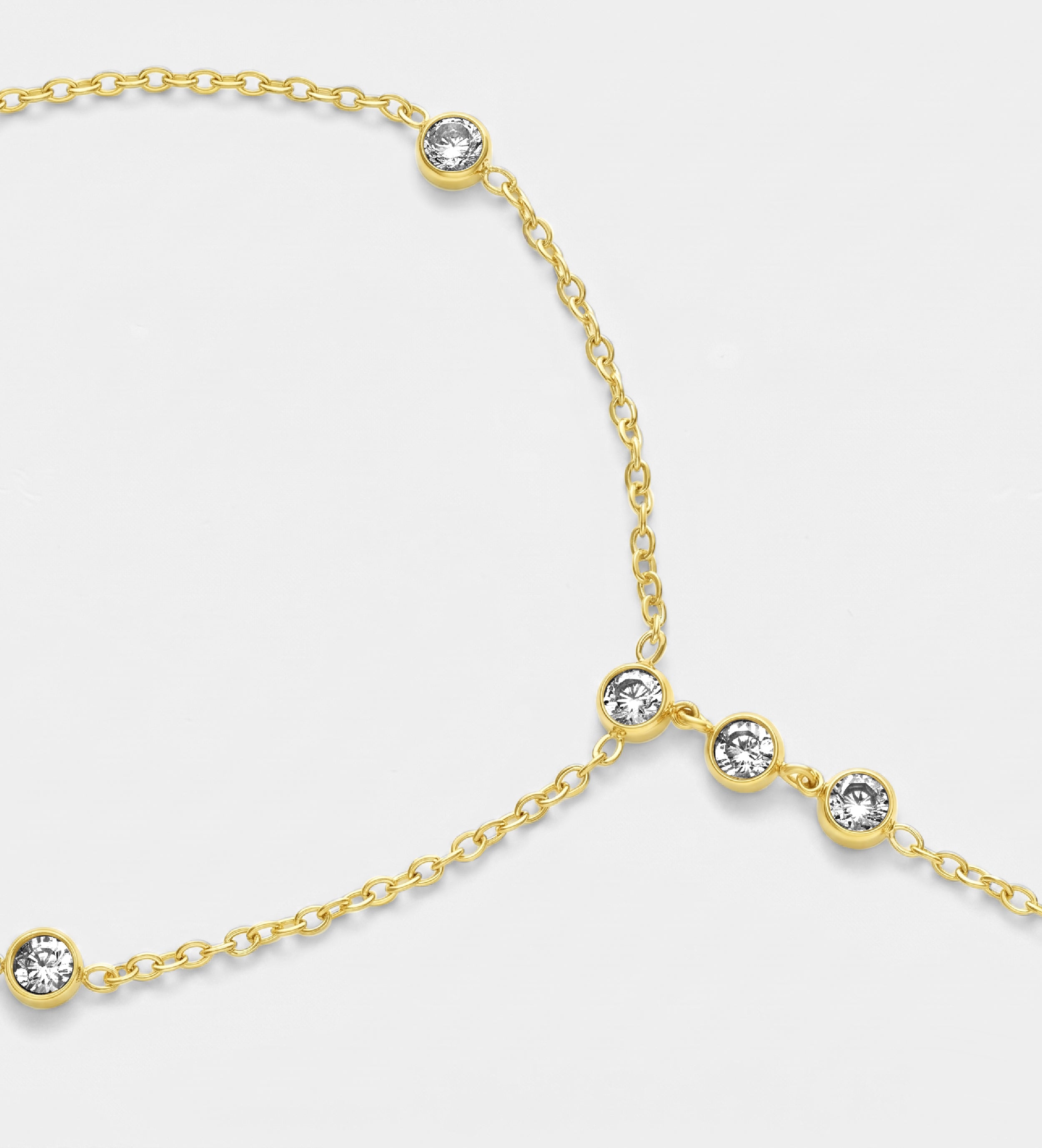 Glow Drop Hand Chain in Gold - Ash & Harry