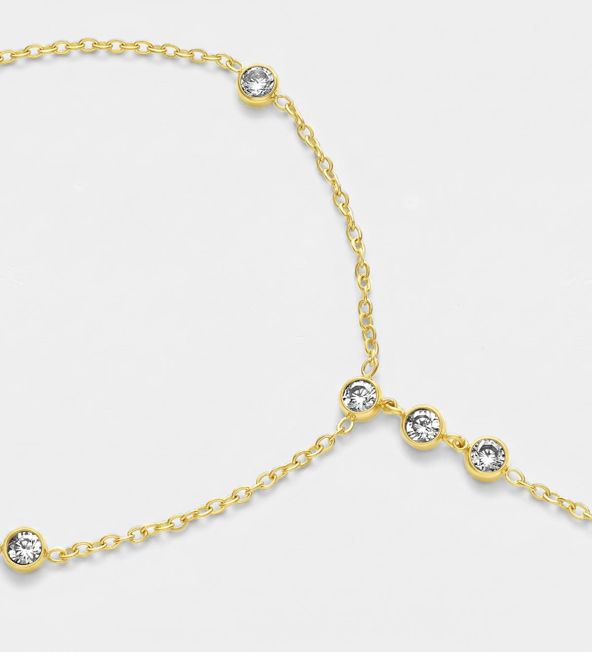 Glow Drop Hand Chain in Gold - Ash & Harry