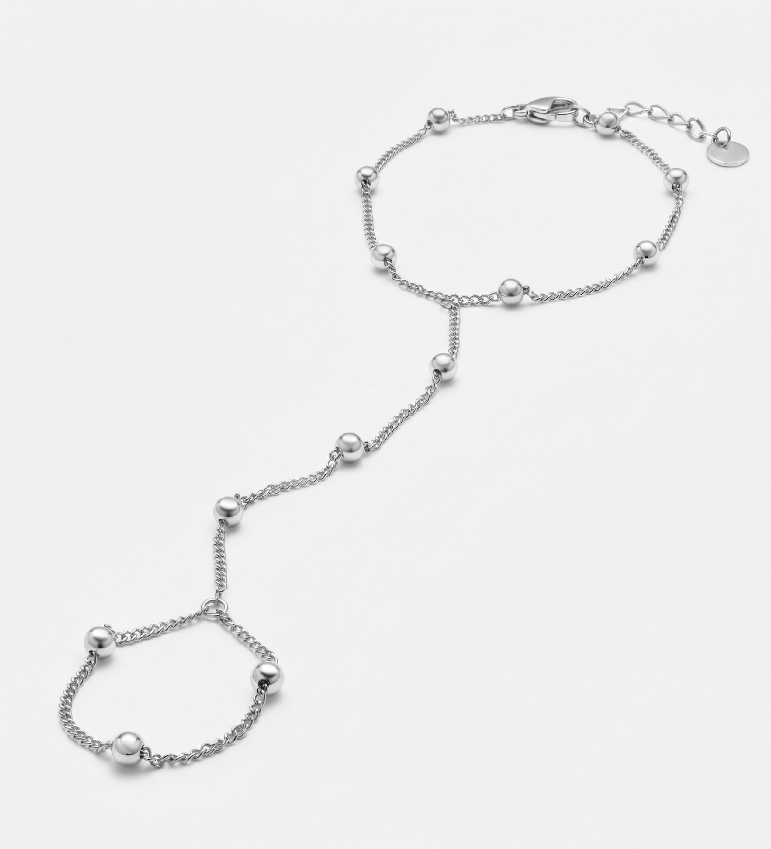 Silver Orb Hand Chain - Ash & Harry