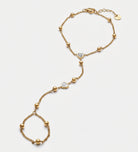 Heart Drop Hand Chain in Gold With High Quality Simulated Diamonds - Ash & Harry