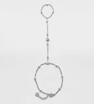 Heart drop Hand Chain in Silver With High Quality Simulated Diamonds - Ash & Harry