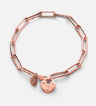 Heart Lock Bracelet in 18K Rose Gold Plating on 925 Silver - Ash & Harry