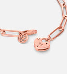 Heart Lock Bracelet in 18K Rose Gold Plating on 925 Silver - Ash & Harry