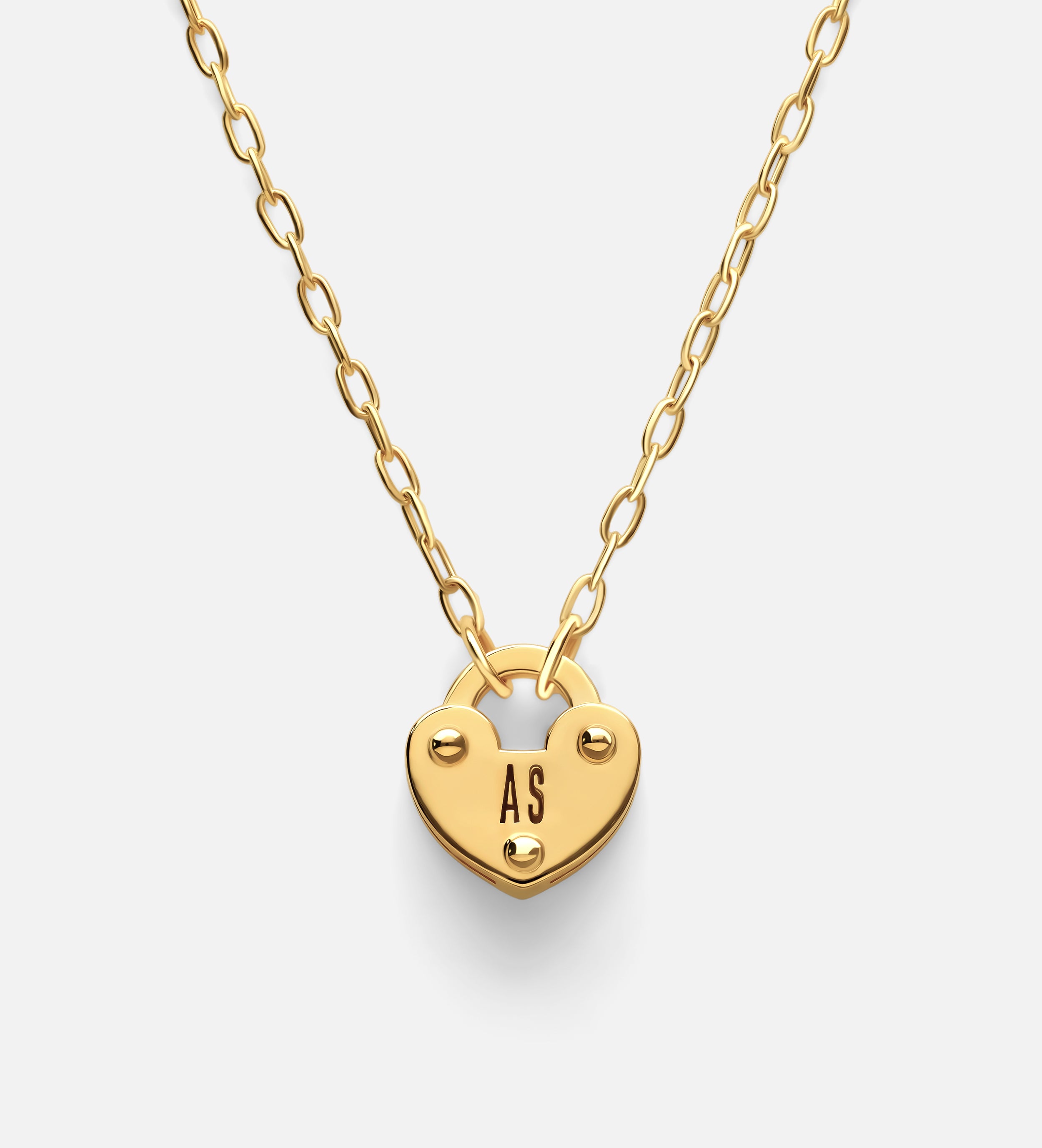 Heart Lock Necklace in 18K Gold Plating on 925 Silver - Ash & Harry